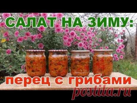 Салат из грибов и перца. Заготовка на зиму - YouTube