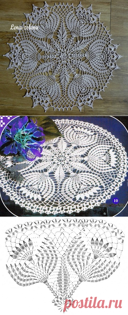 Салфетка "Дивный цветок".