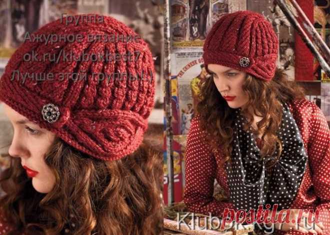 Вязание спицами  Шапочка-шлем из Vogue Knitting