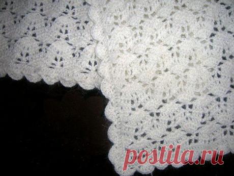 Утепляемся: Ажурный шарф (крючок)
