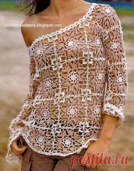 Crochet Sweaters: Women's Sweater - Crochet Sweater Free Pattern - Gorgeous