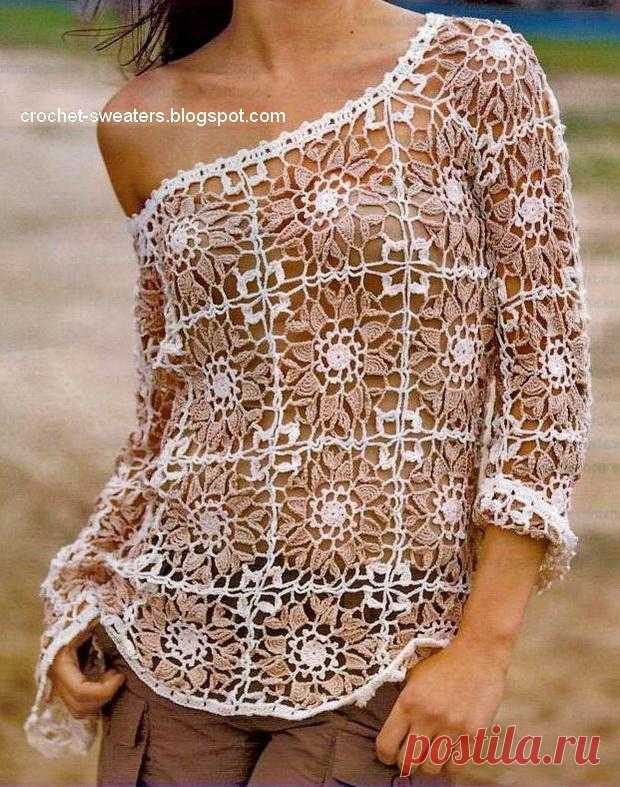 Crochet Sweaters: Women's Sweater - Crochet Sweater Free Pattern - Gorgeous