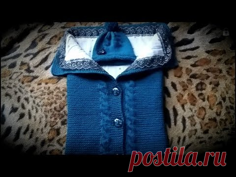 Как связать конверт для новорожденного/ Мастер класс/ Влоги