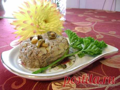 Паштет из куриной печени с грибами по-домашнему