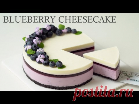 [노오븐] 우아한 블루베리 치즈케이크 만들기/No bake Blueberry Cheesecake