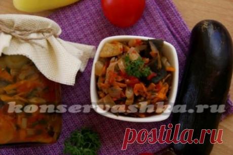 Соте из баклажанов на зиму