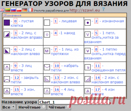 Генератор узоров для вязания