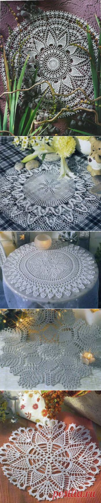 Салфетки крючком. Бесплатные схемы вязания. 70 моделей салфеток. - страница 23