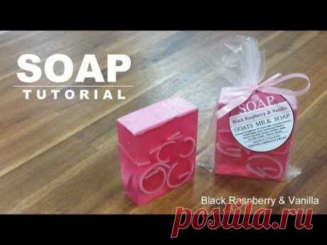 Black Raspberry &amp; Vanilla Melt and Pour Soap Tutorial