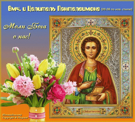 С днём памяти целителя Пантелеймона поздравляем,
Здоровья крепкого, удачи желаем,
У иконы помолитесь с чистой душой,
Будьте хранимы всегда судьбой.