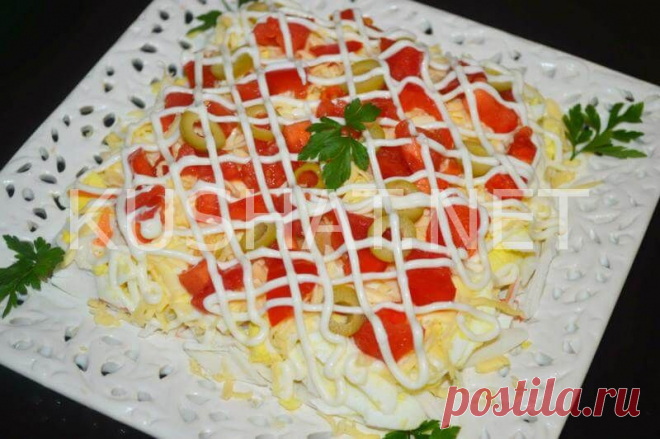 Салат с крабовыми палочками и помидорами. Пошаговый рецепт с фото &bull; Кушать нет