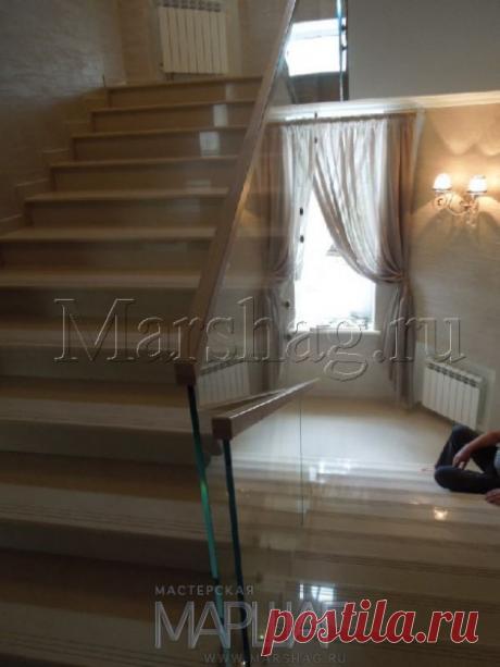 Лестницы, ограждения, перила из стекла, дерева, металла Маршаг – Перила из безопасного самонесущего стекла