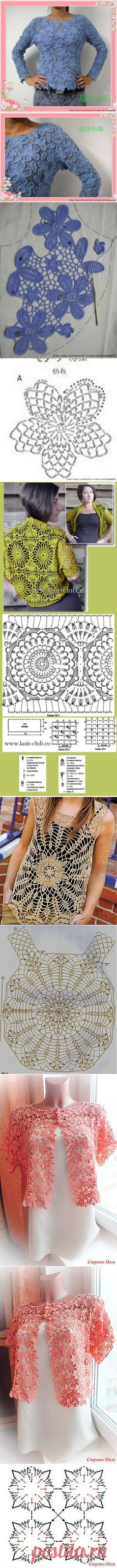(216) Crochet pullover/top. http://www.stranamam.ru/post/7288777/ - created via http://pinthemall.net | Blusas Crochet