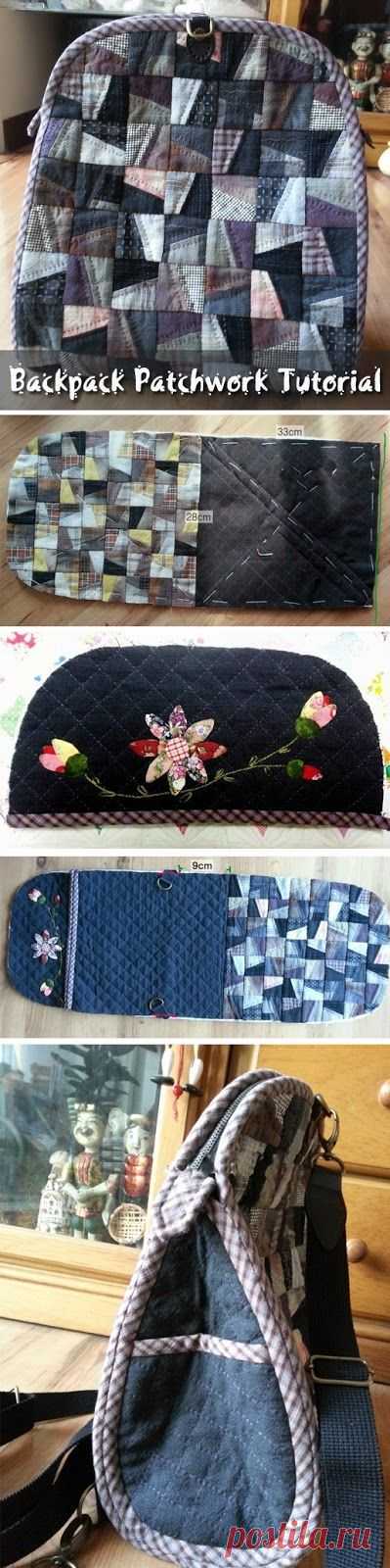 Backpack Patchwork. Женский рюкзак ~ http://www.handmadiya.com/2015/08/backpack-patchwork.html