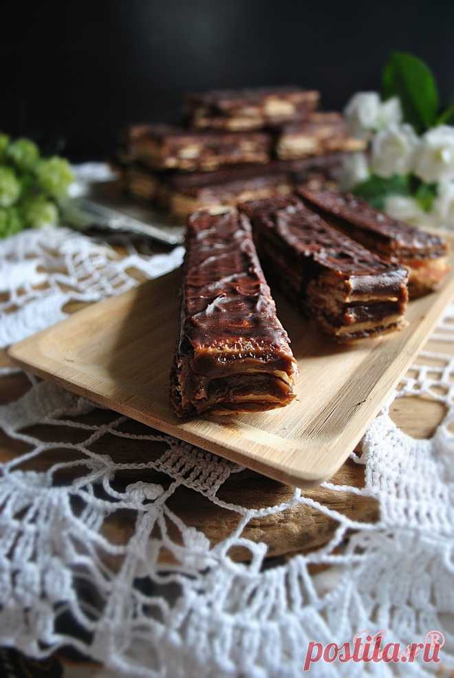 Домашни локумени вафли с шоколад и халва / Homemade halva and turkish delight wafers