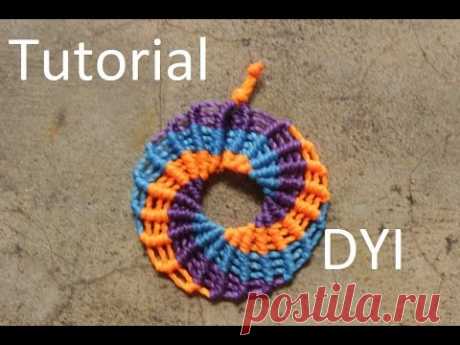 MACRAME HOOP EARRINGS TUTORIAL #1 //😍 Circle Earrings😍