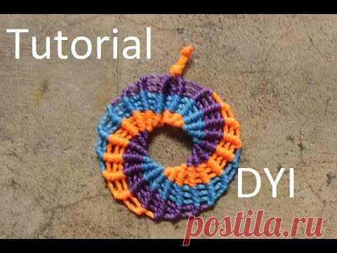 MACRAME HOOP EARRINGS TUTORIAL #1 //😍 Circle Earrings😍