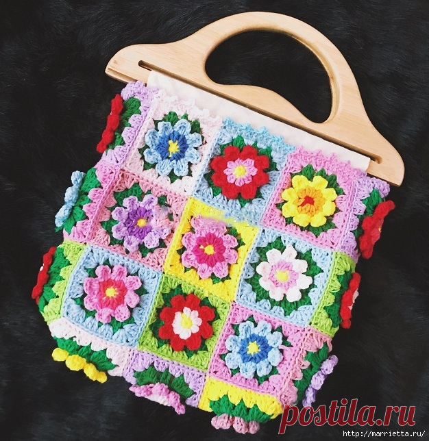Веселая летняя сумочка крючком — Сделай сам, идеи для творчества - DIY Ideas