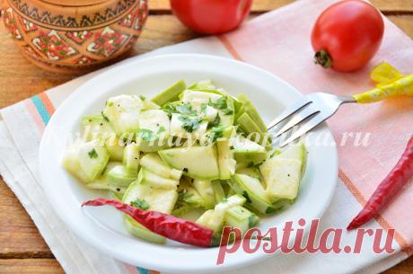 Кабачки маринованные быстрого приготовления в сыром виде