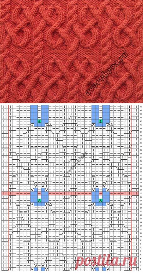 Узор 733 « Аранский мотив» | каталог вязаных спицами узоров