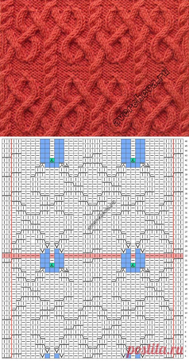 Узор 733 « Аранский мотив» | каталог вязаных спицами узоров