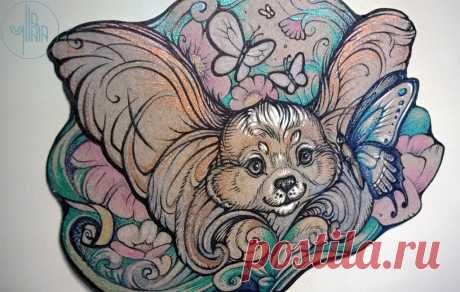Dog and butterfly - Yullapa's Sta.sh