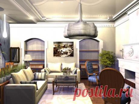 Гостиная в частном доме