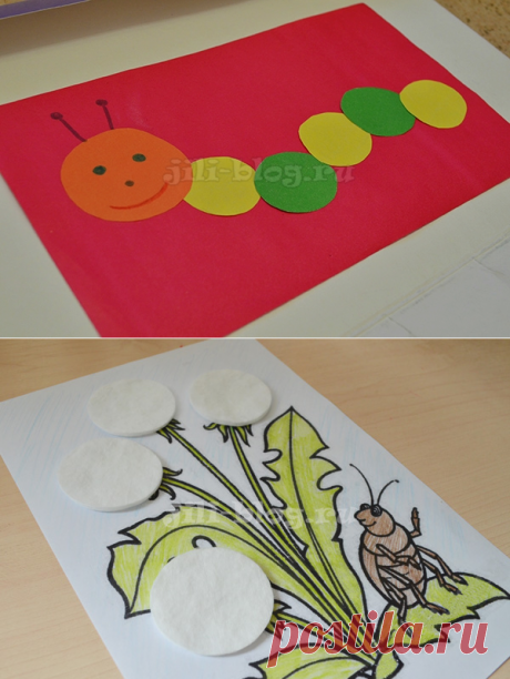 Аппликация и поделки с детьми 1-2 лет (с шаблонами) &amp;ndash; Жили-Были
