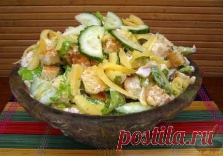 Вечерний легкий салат с куриной грудкой и сыром Фигура не пострадает!