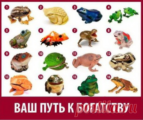 Психологический тест по картинке. Выберите лягушку достатка