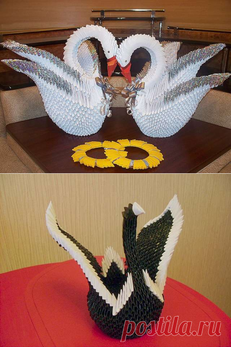 Модульное оригами лебедь для начинающих - делаем своими руками