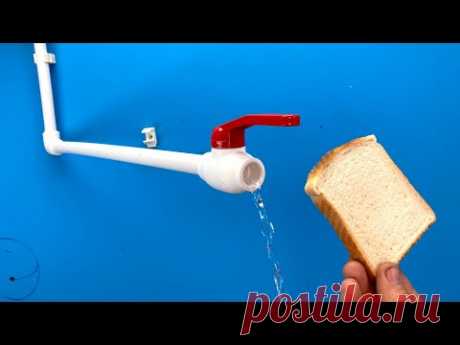 Метод, который удивил 40-летнего сантехника! Соединяем пластиковую трубу с хлебом