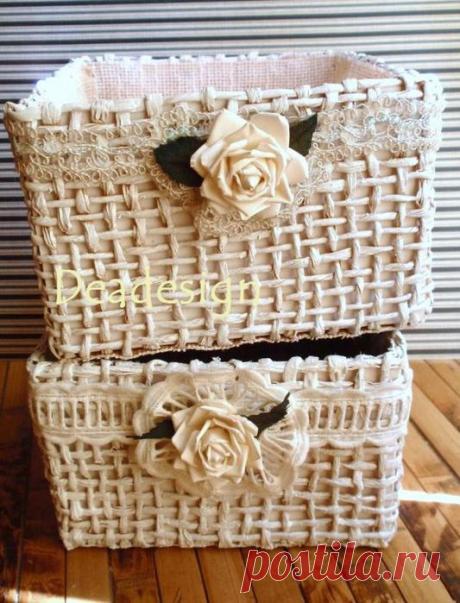 Декорируем коробки и плетем корзины. - 16 Января 2013 - Блог - Персональный сайт
