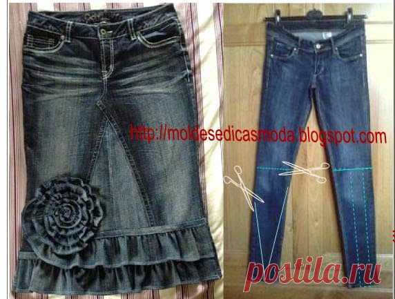 RECICLAGEM DE CALÇA JEANS ~ Moldes Moda por Medida