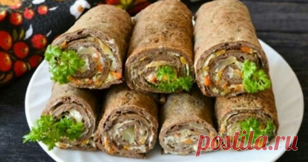 ВКУСНЕЙШИЕ РУЛЕТИКИ ИЗ ПЕЧЕНОЧНЫХ БЛИНЧИКОВ — SmilePub