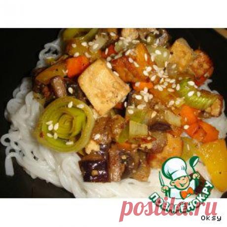 Тофу с имбирем и кунжутом - кулинарный рецепт