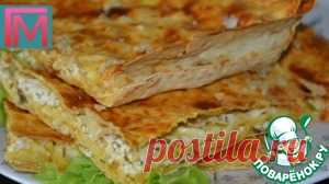 Ленивые хачапури с творогом и чесноком - кулинарный рецепт