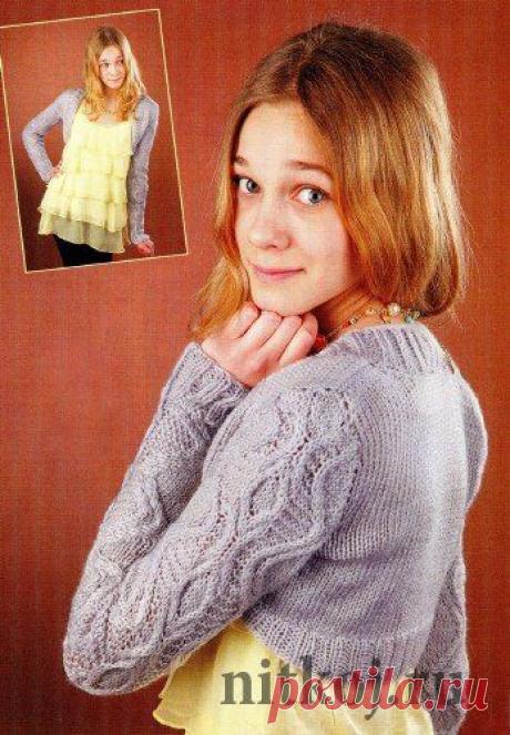Серое болеро » Ниткой - вязаные вещи для вашего дома, вязание крючком, вязание спицами, схемы вязания