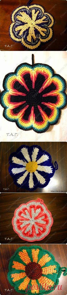 вязаные прихватки