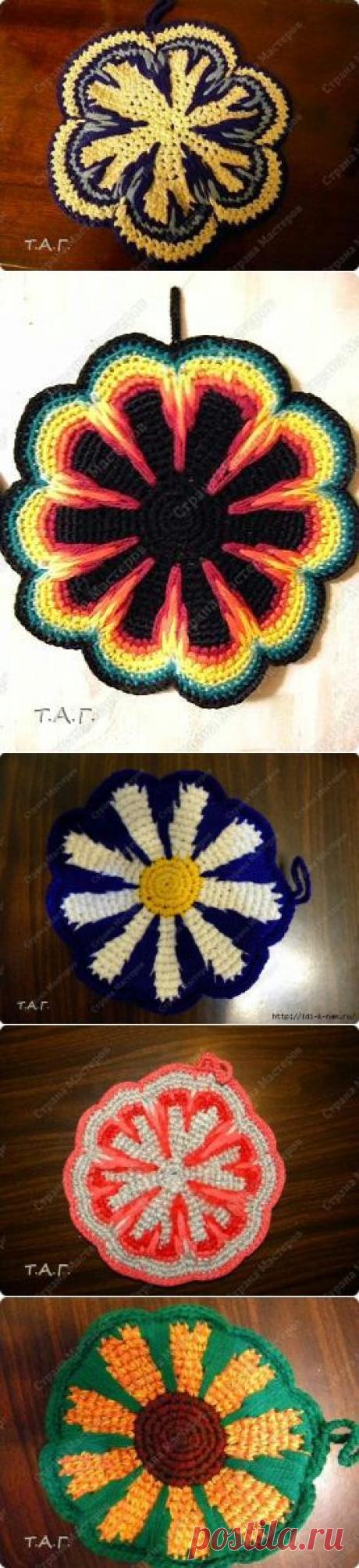 вязаные прихватки