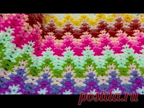 Вяжем крючком плед ВРЕМЕНА ГОДА