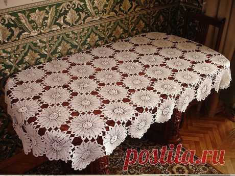 Шикарная скатерть&quot;РОМАШКОВОЕ ПОЛЕ&quot;.
