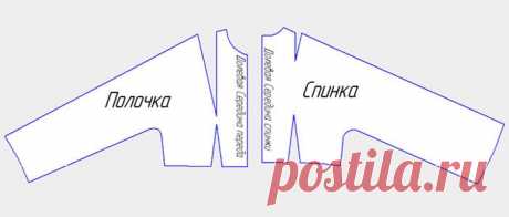 Длинный цельнокроеный рукав. Пошаговая инструкция построения