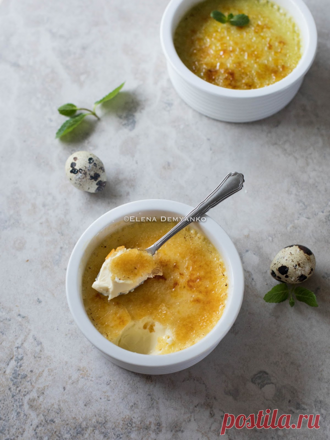 Elena Demyanko: Ванильный и фисташковый крем-брюле / Vanilla and Pistachio Creme Brulee