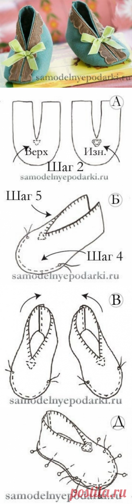 Как сшить пинетки