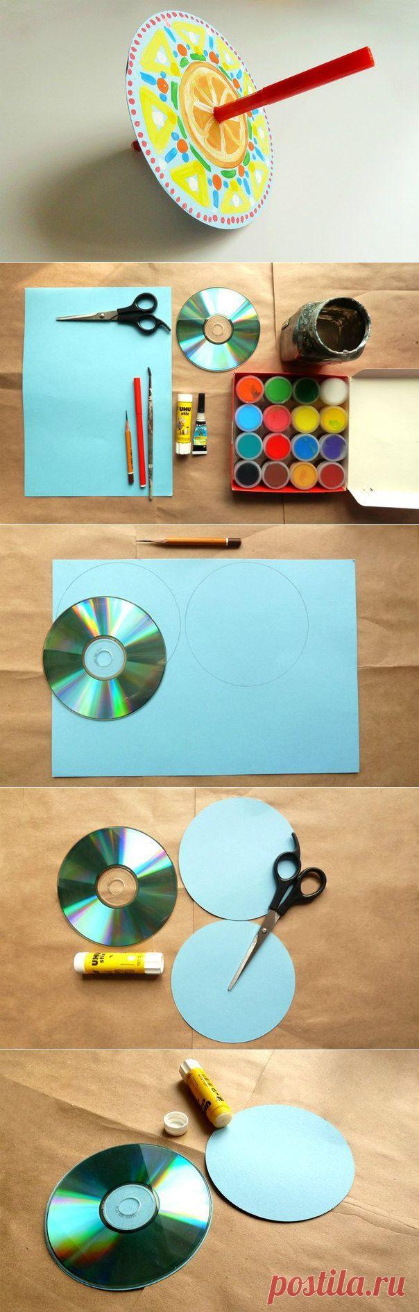 Делаем волчок - Поделки с детьми | Деткиподелки