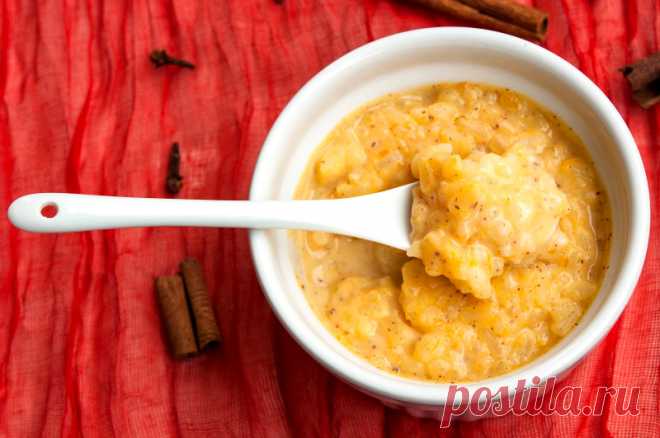Рисовая каша с тыквой
Отличный рецепт приготовления ароматной рисовой каши на молоке с тыквенным пюре и корицей.