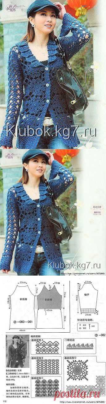 СИНИЙ КАРДИГАН К ДЖИНСАМ