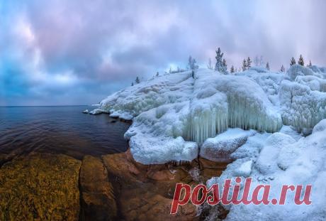 Федя Лашков. :: Ледяные скалы Ладоги. :: Природный пейзаж :: Галерея :: Клуб Foto.ru