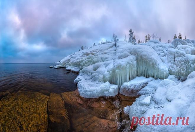 Федя Лашков. :: Ледяные скалы Ладоги. :: Природный пейзаж :: Галерея :: Клуб Foto.ru